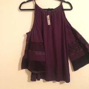 Loft cold shoulder top